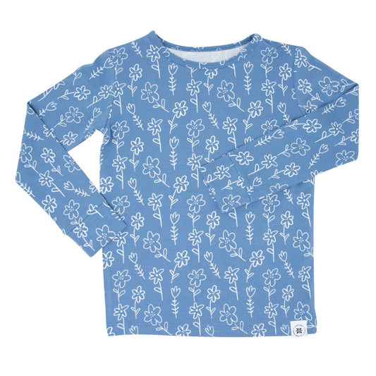 Big Kid Pajama - Blue Doodle