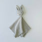 Bunny -Organic Baby Lovey Security Knit Blanket Cuddle Cloth: Ivory