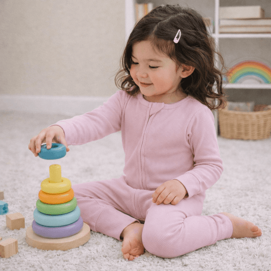 Petunia Pink Rib Convertible Romper