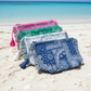 La Plage Ruffle Pouch Patchwork Bandana Navy
