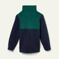 Recycled Cotton and Sherpa Navy ZipUp