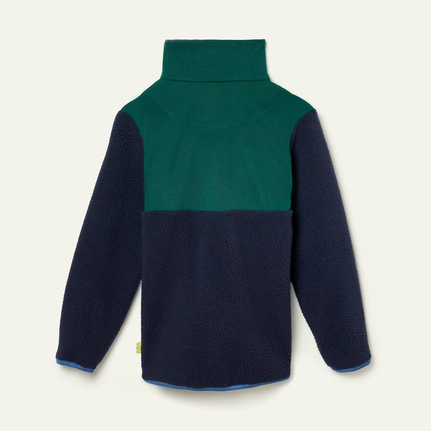 Recycled Cotton and Sherpa Navy ZipUp