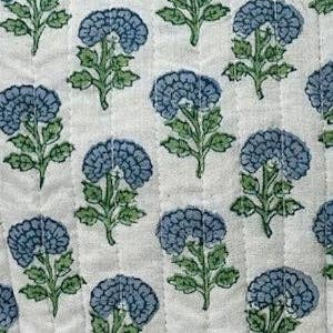 Mini Paloma Girls' Dress Aqua Floral Block Print