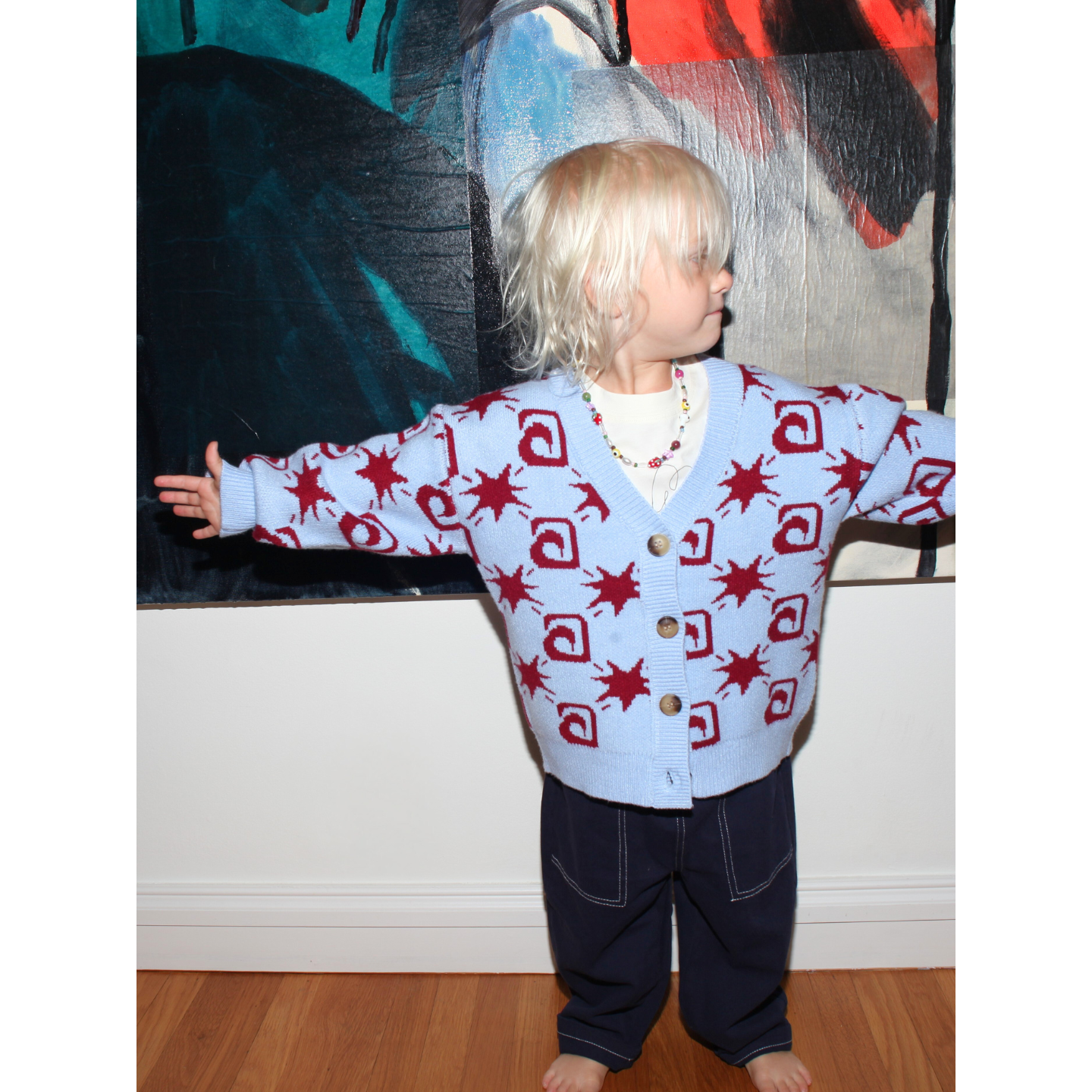 TRELLIS CARDIGAN: Lavender