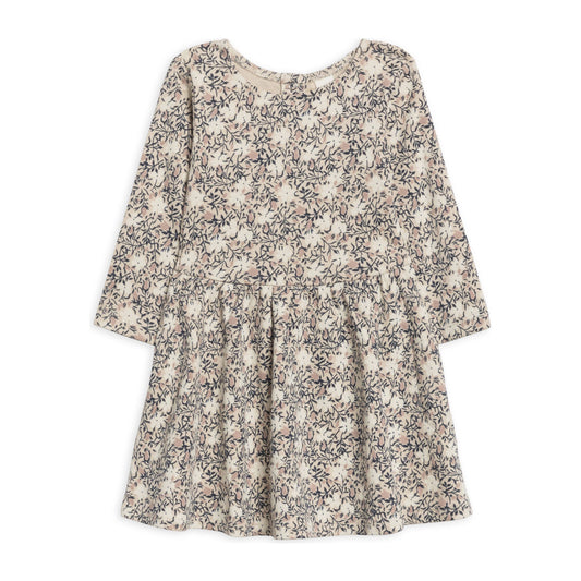 Long Sleeve Stella Swing Dress - Verbena Floral/Wren + Navy