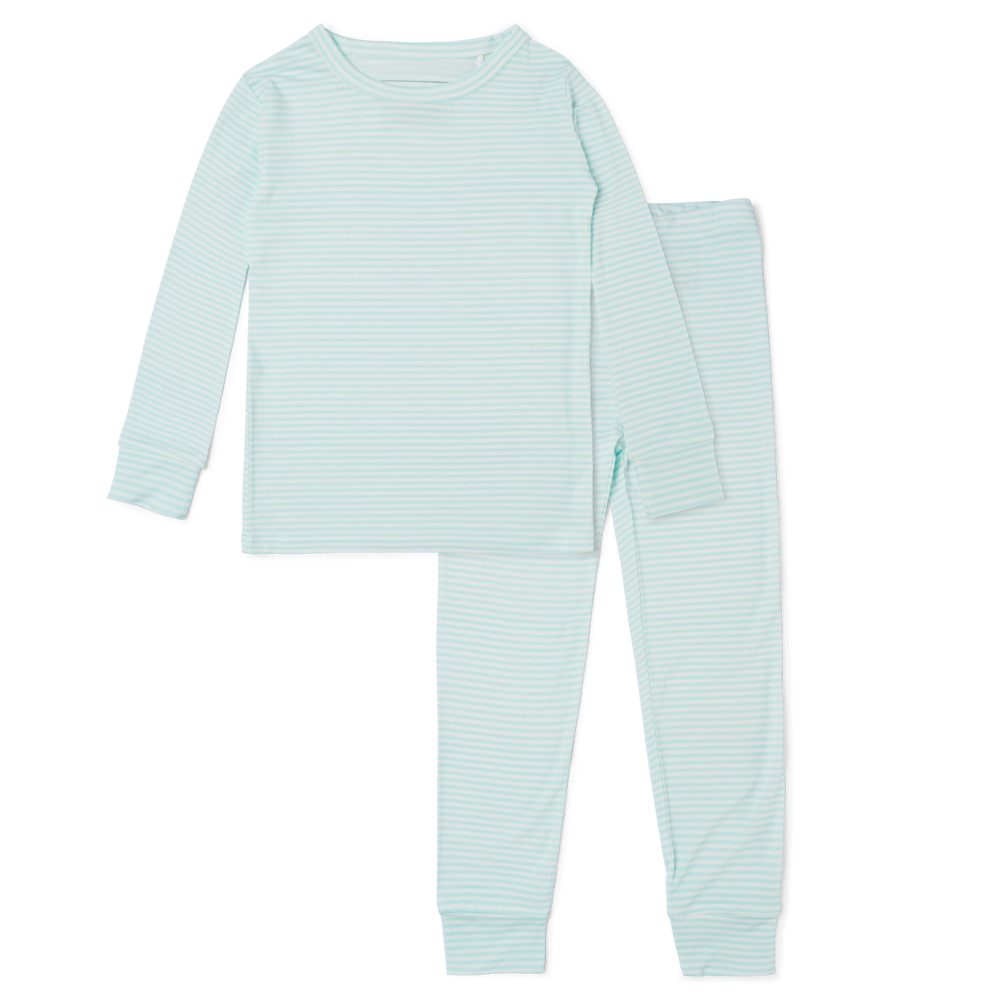 Cloud Stripe Bamboo Toddler Pajama Set