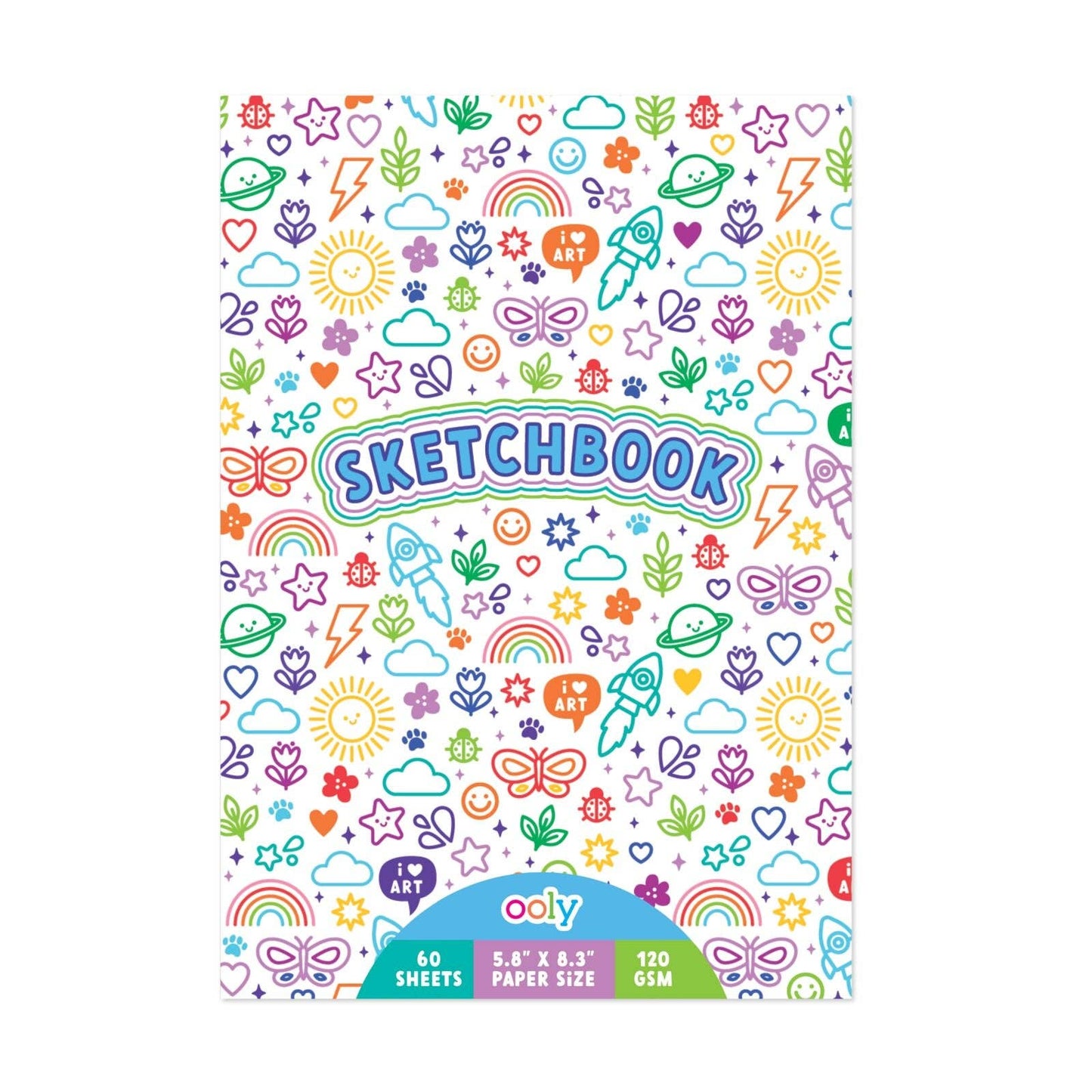 OOLY - Colorful Doodles: Sketchbook (5.8" x 8.3"; 60 Sheets)