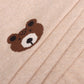 Brown Bear - Organic Cotton Jacquard Knit Baby Blanket: Oatmeal Heather