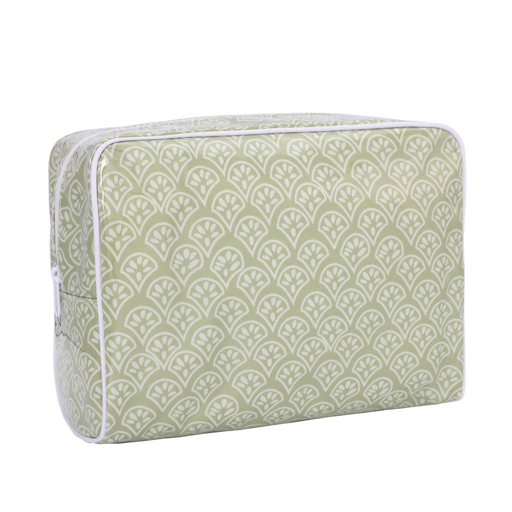 PVC Mahjong Bag Cosmetic Bag, Travel Toiletries Storage Bag: Scallop / L
