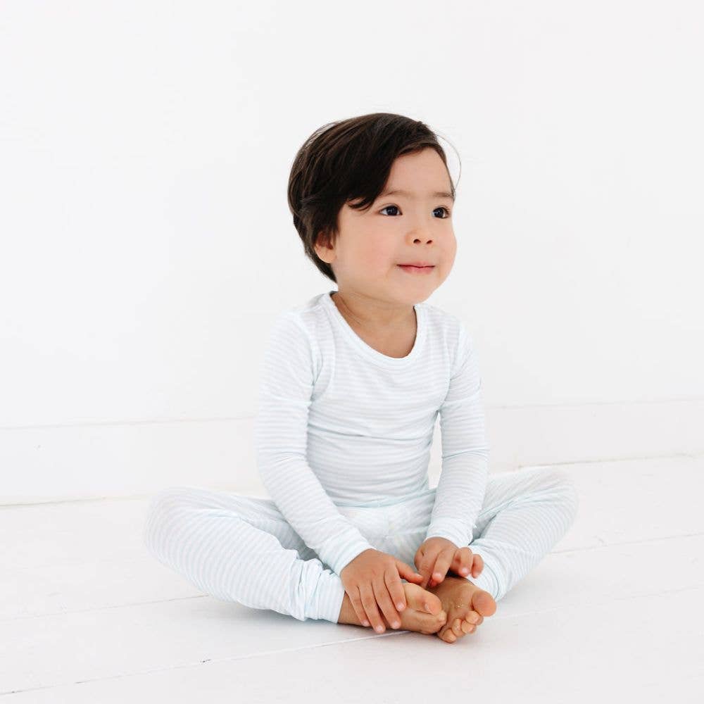 Cloud Stripe Bamboo Toddler Pajama Set
