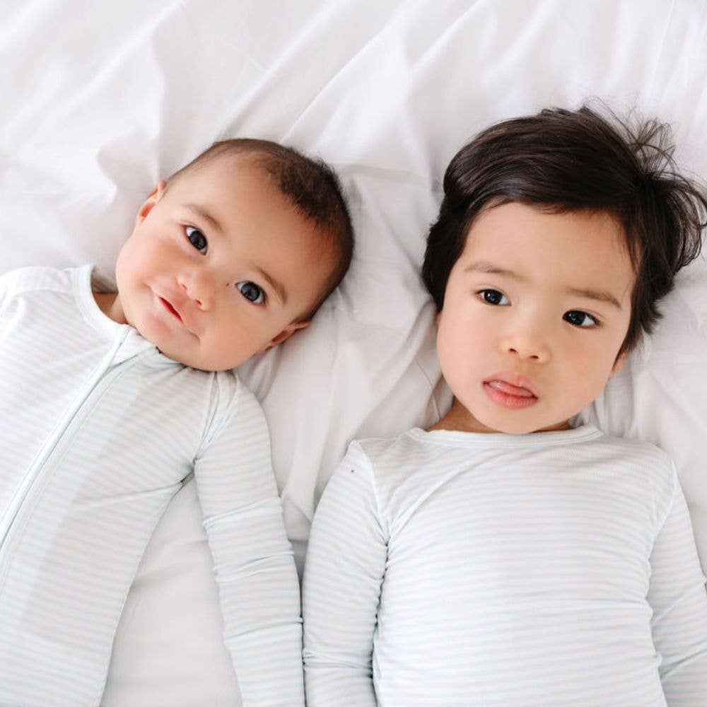 Cloud Stripe Bamboo Toddler Pajama Set