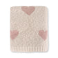 Loving Hearts - Organic Jacquard Sweater Knit Baby Blanket: Natural / One Size