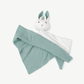 Bunny -Organic Baby Lovey Security Knit Blanket Cuddle Cloth: Ivory