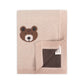 Brown Bear - Organic Cotton Jacquard Knit Baby Blanket: Oatmeal Heather