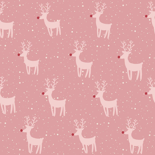 Big Kid Pajama - Rudolph Pink