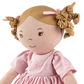 Amelia Lt. Brown Hair Doll in Pink Linen Dress