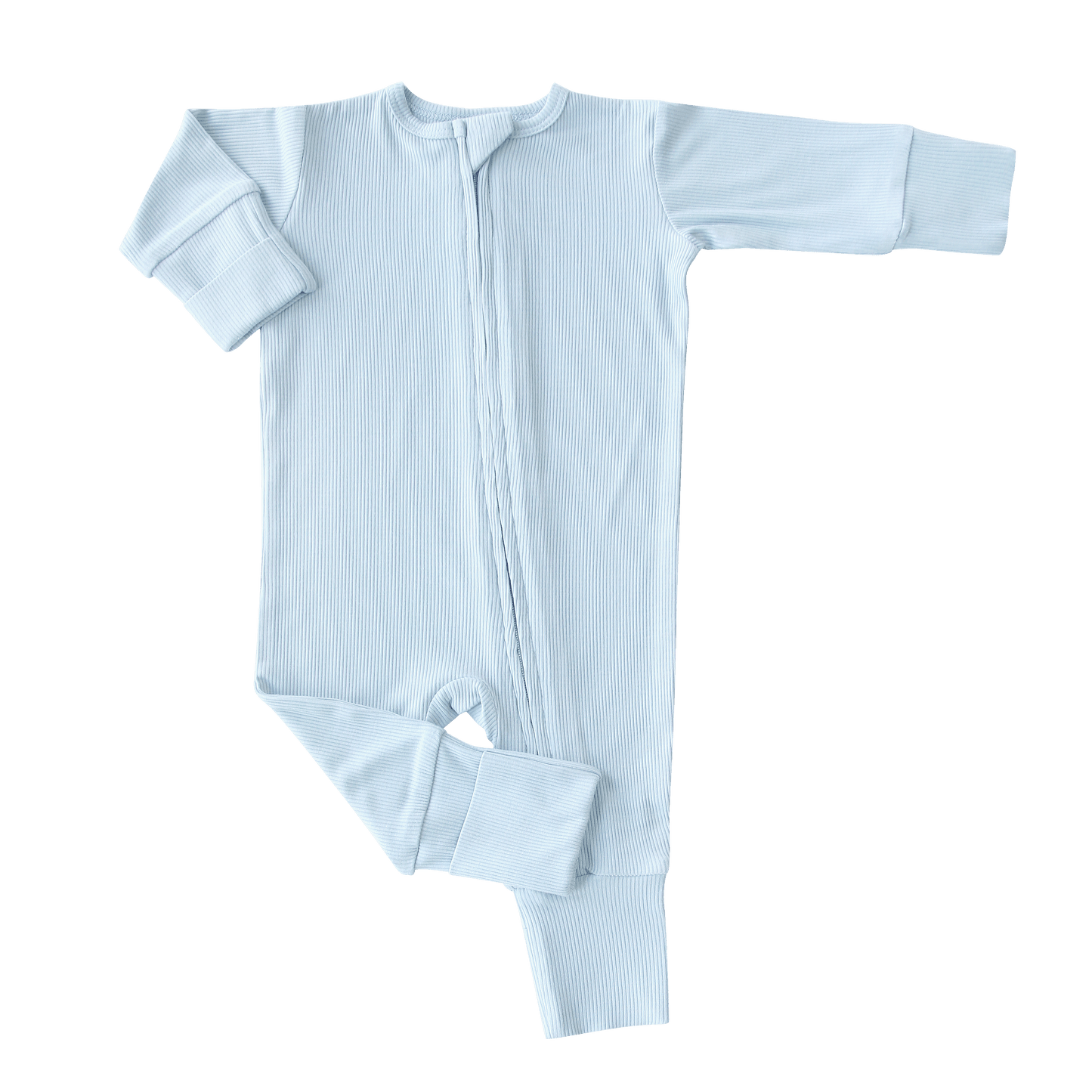 Bashful Blue Rib Convertible Romper