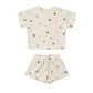 Waffle Tee + Short Set || Confetti Hearts