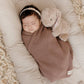 Bleu La La - NEW! 100% Luxury Organic Cotton Ribbed Baby Swaddle Blanket: Bubblegum