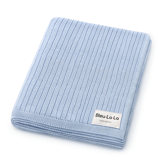 Bleu La La - NEW! 100% Luxury Organic Cotton Ribbed Baby Swaddle Blanket: Bubblegum