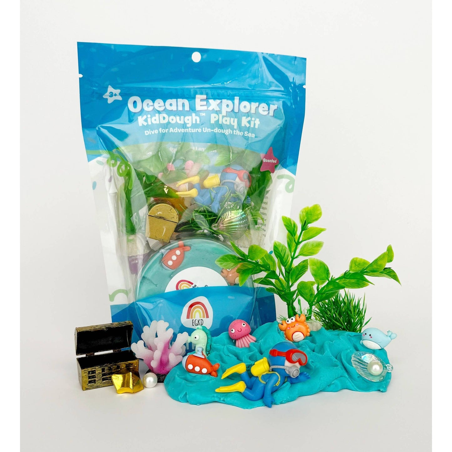 Ocean Explorer (Blue Hawaiian) KidDough Play Kit