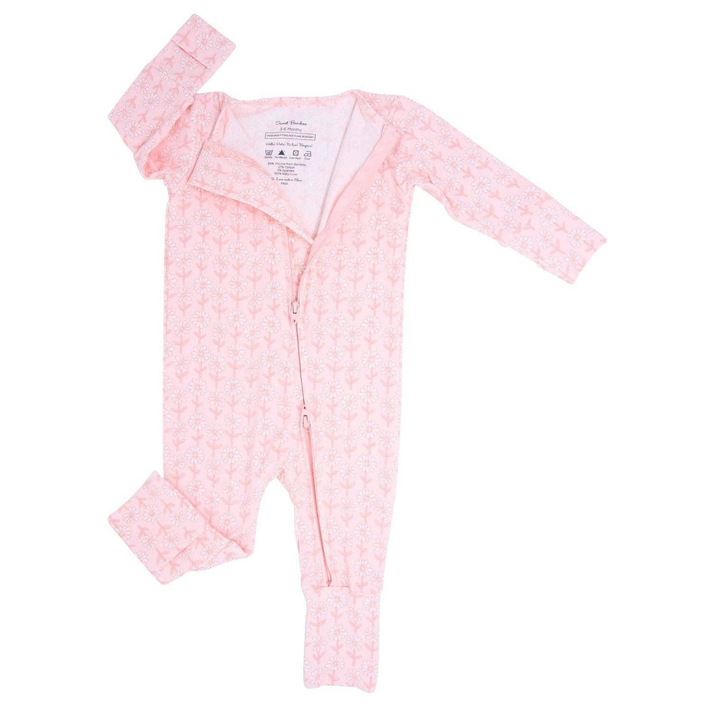 Sweet Bamboo - Convertible Romper -  Devan: Devan / Girl / 0-3 Months