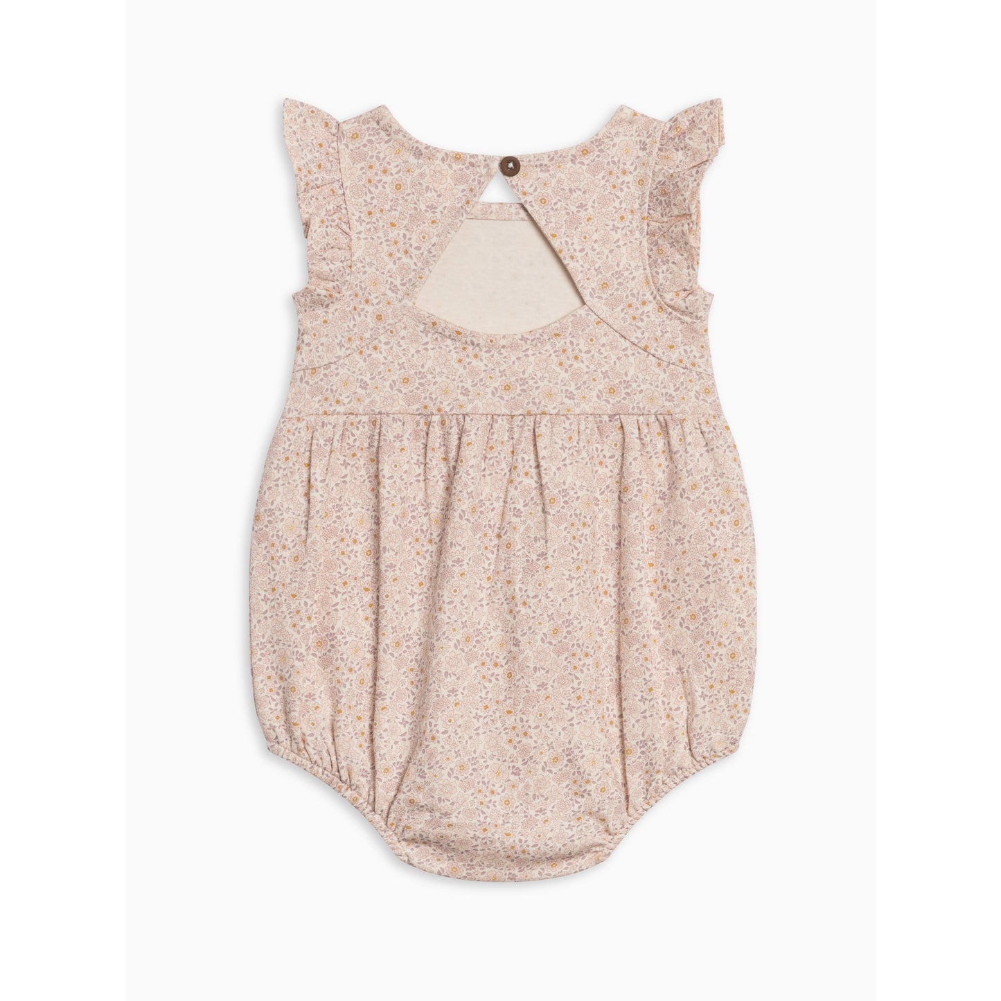 Sommer Romper - Primrose / Fog + Shell Baby : One Pieces : Rompers : Short Sleeves Kendi Sommer Romper - Primrose / Fog + Shell | Colored Organics®