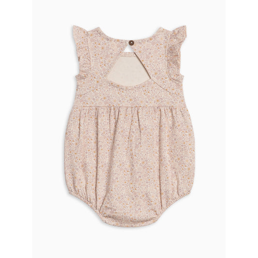 Sommer Romper - Primrose / Fog + Shell Baby : One Pieces : Rompers : Short Sleeves Kendi Sommer Romper - Primrose / Fog + Shell | Colored Organics®
