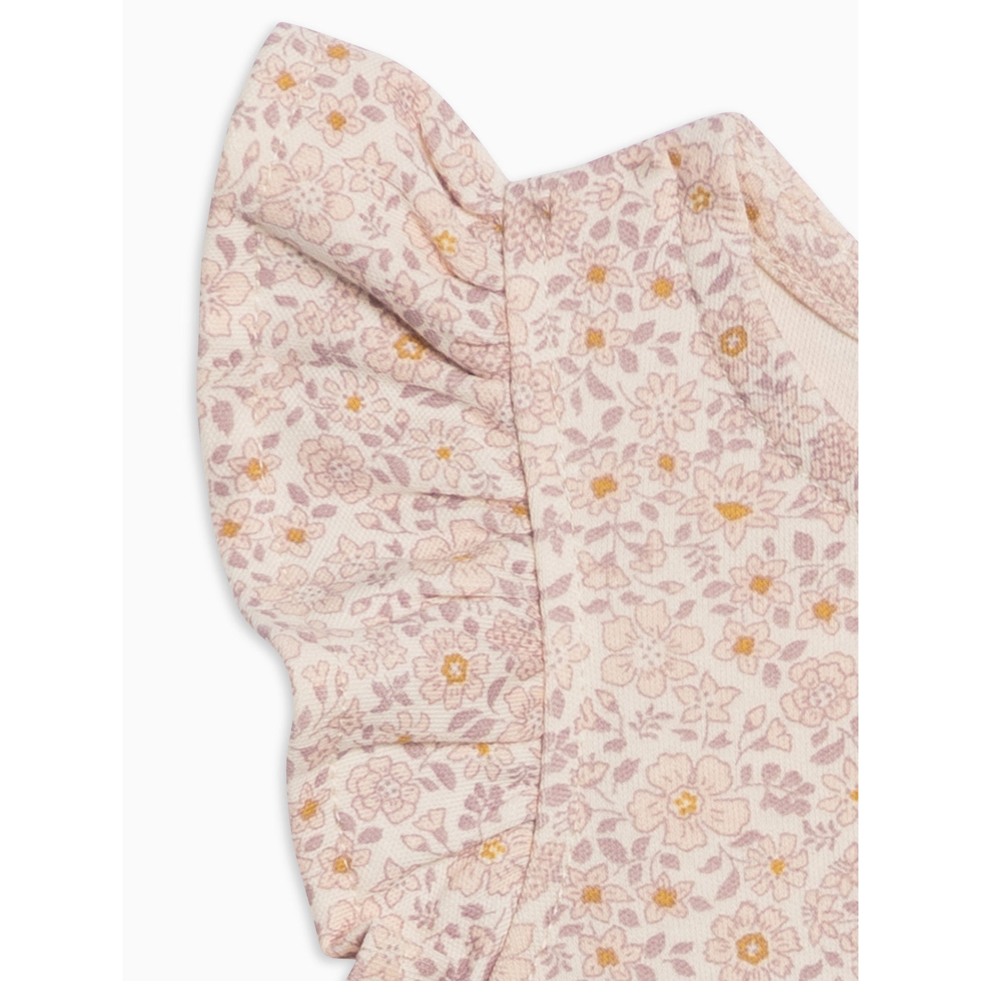 Sommer Romper - Primrose / Fog + Shell Baby : One Pieces : Rompers : Short Sleeves Kendi Sommer Romper - Primrose / Fog + Shell | Colored Organics®