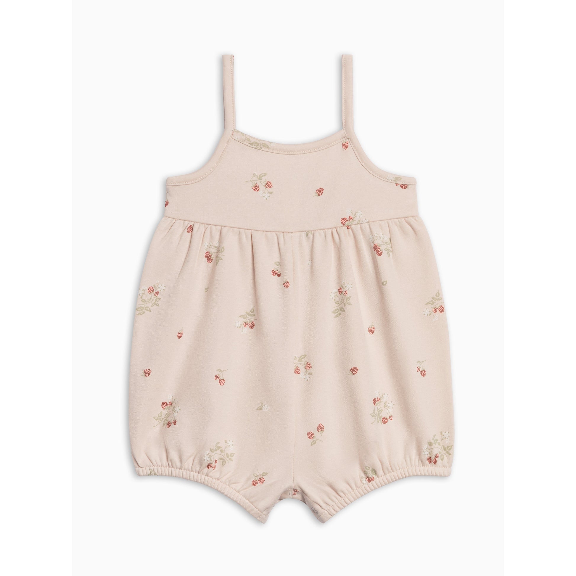 Sosi Tank Romper - Raspberries / Shell + Mint Baby : One Pieces : Rompers : Short Sleeves Kendi PRE ORDER Sosi Tank Romper Organic | Colored Organics®