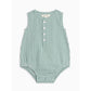 Wren Seersucker Bubble Romper - Laguna Gingham
