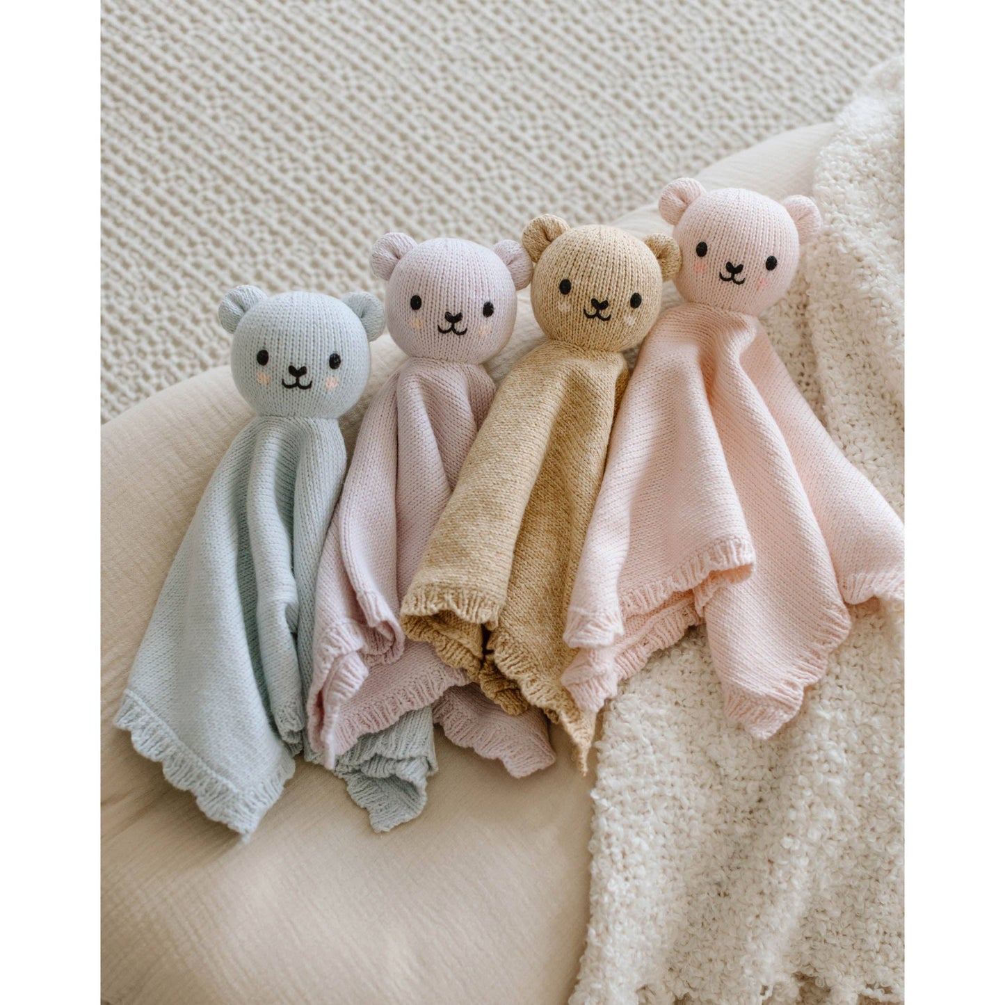 cuddle+kind - Baby bear lovey (baby blue)