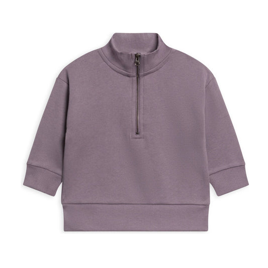 Mack Fleece Dropped Shoulder Half Zip Pullover - Fog