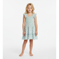 Mini Paloma Girls' Dress Aqua Floral Block Print