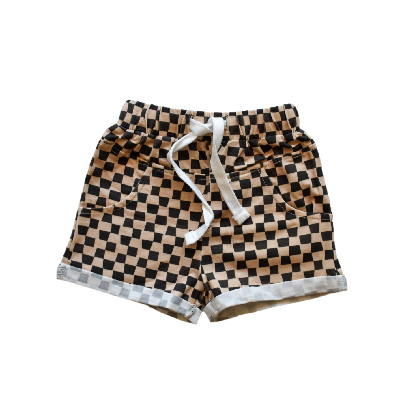 Check Ya Later Shorts Beige Black