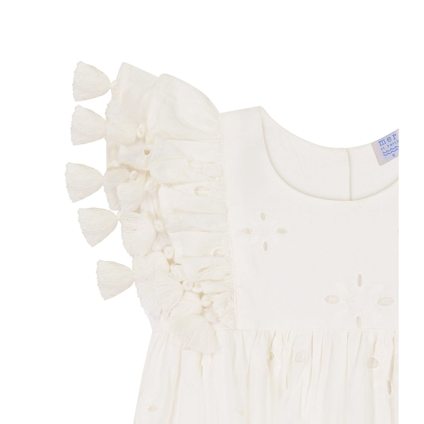 Mer St Barth Anna Baby Romper White Eyelet