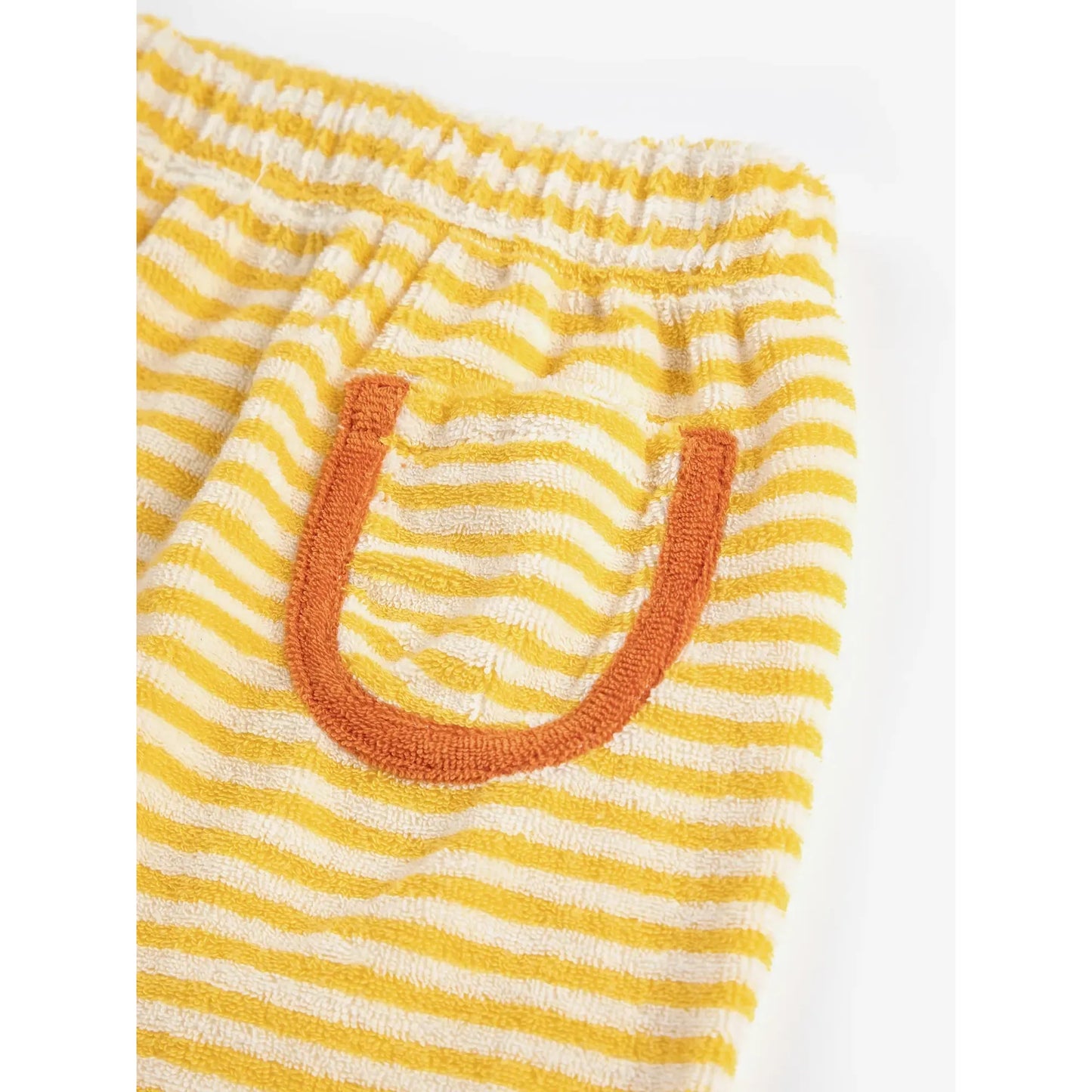 Yellow Stripes Terry Cloth Harem Pants