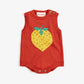 Pixel Strawberry Knit Romper