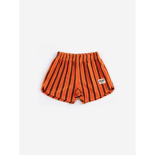 Striped Brick Terry Cloth Shorts