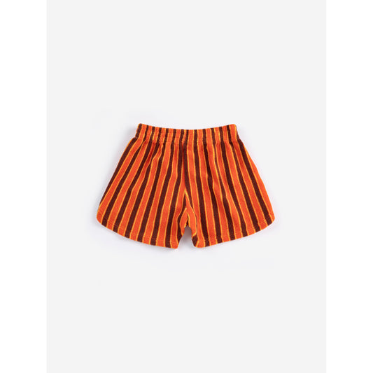 Striped Brick Terry Cloth Shorts
