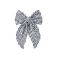 Oversized Bow || Marine Gingham