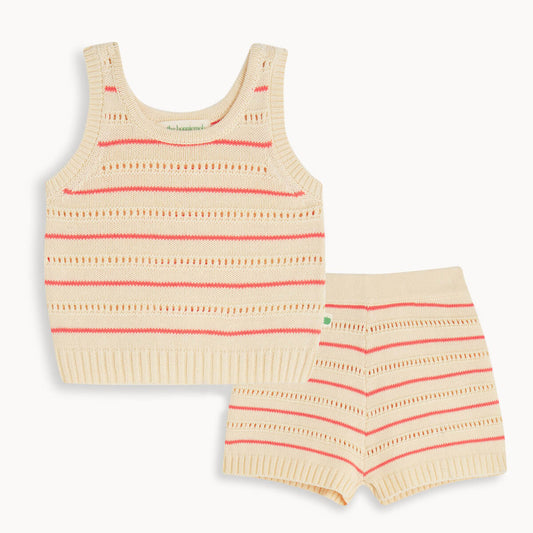 Cala & Costa Set - Coral Stripe
