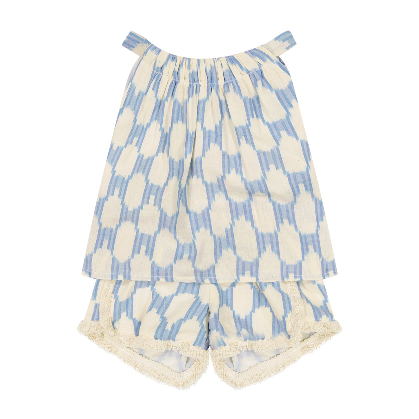 Mer St Barth Colette Girls' Top and Short Set Sky Blue IKat