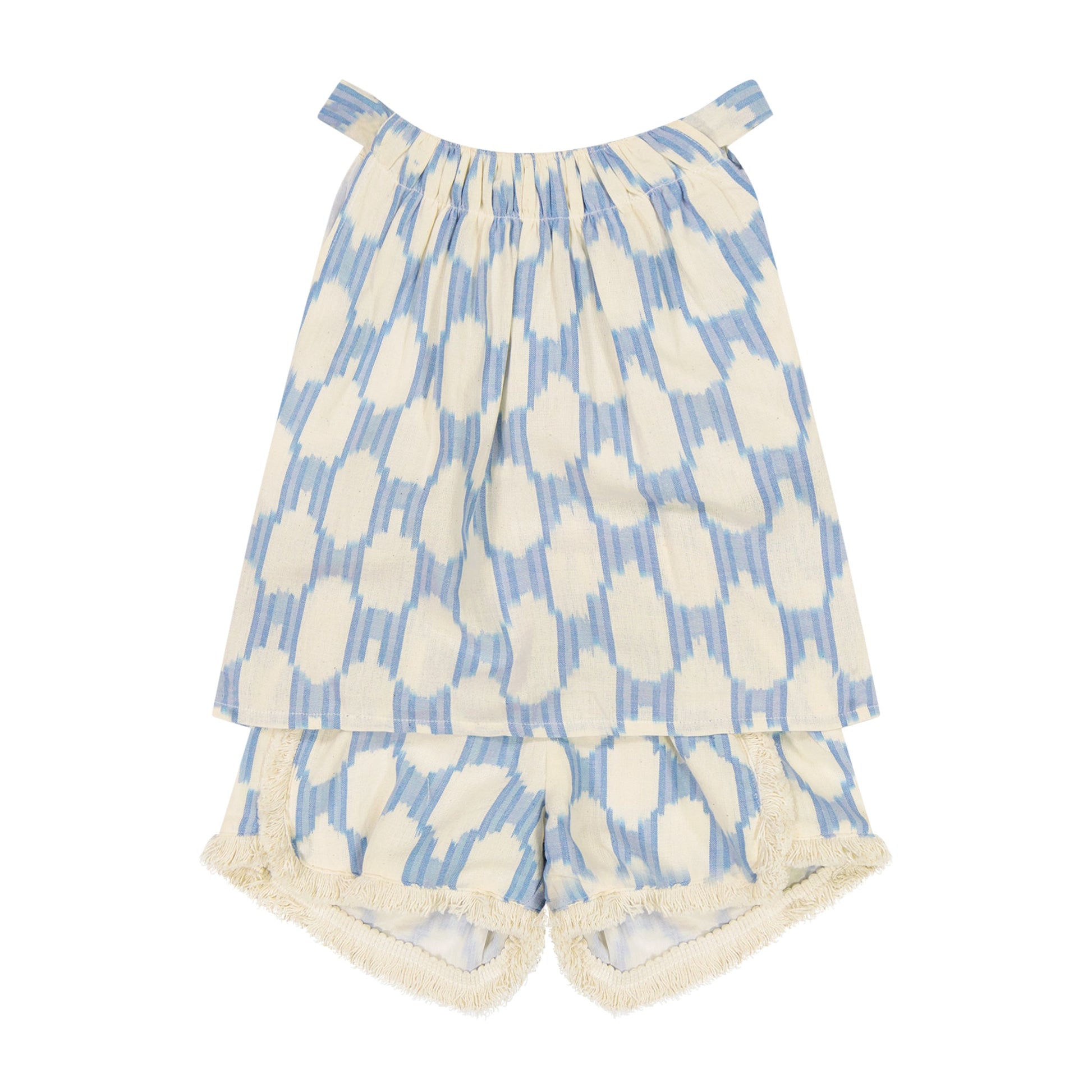 Mer St Barth Colette Girls' Top and Short Set Sky Blue IKat