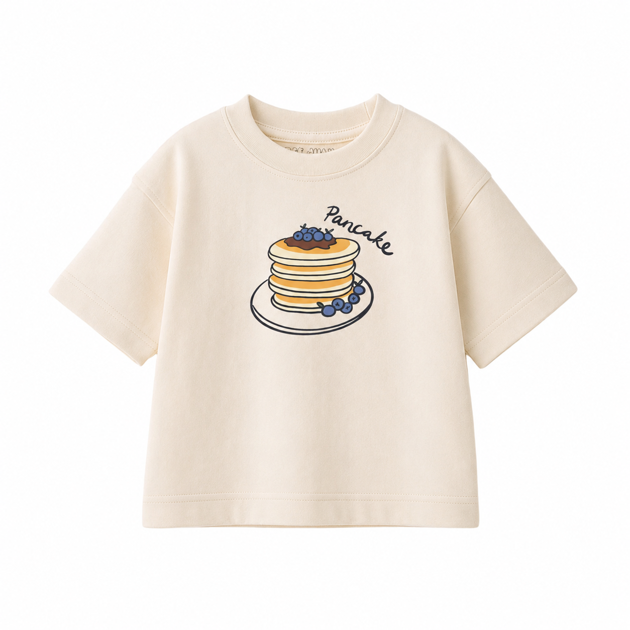 Pancake Stack Tee: Cream