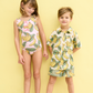 Boys Swim Trunk - Green Banana Leaves