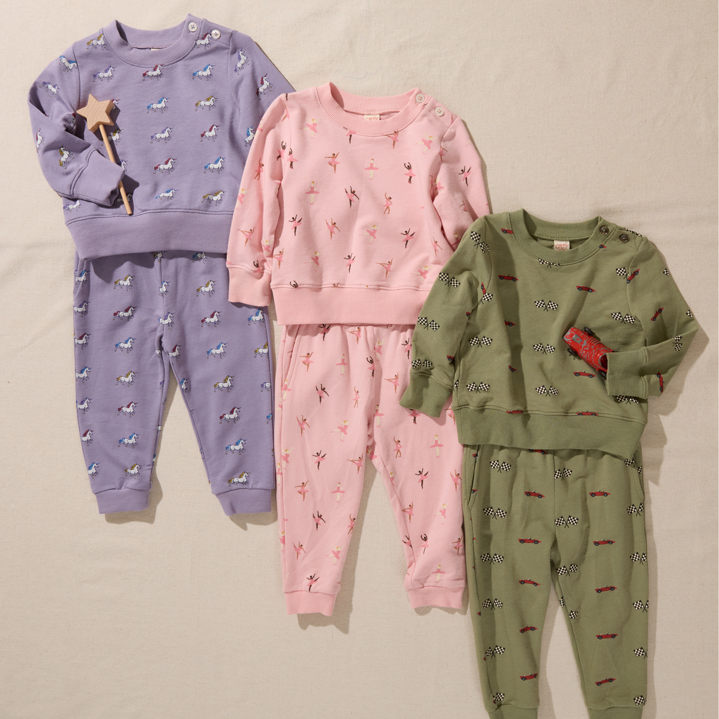 Baby Jax Jogger Set - Rainbow Unicorns