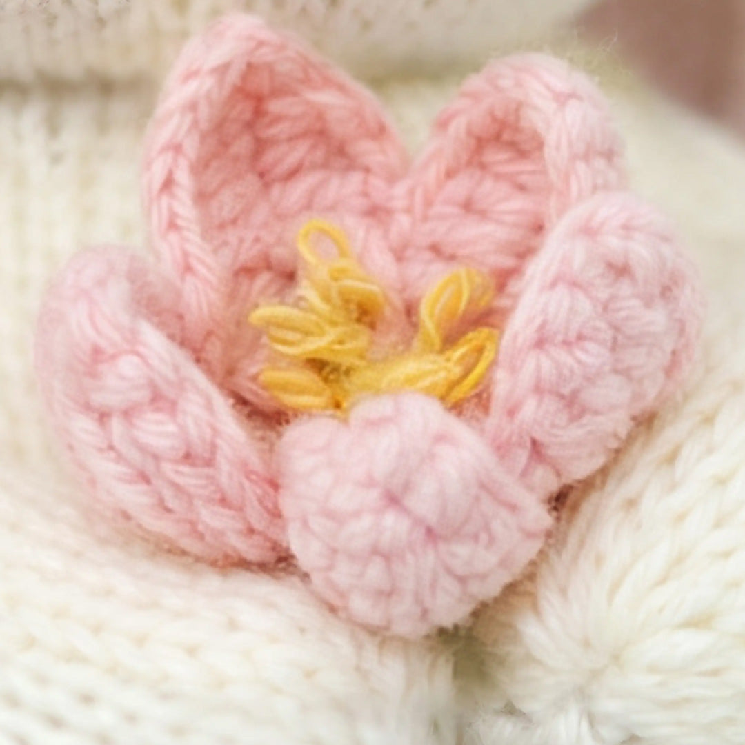 Cuddle Decor Cuddle and Kind Baby Bunny Blooming Tulip close up