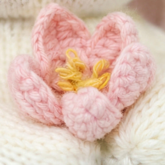 Cuddle Decor Cuddle and Kind Baby Bunny Blooming Tulip close up