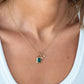 Bubble Diamond Initial Necklace - Small